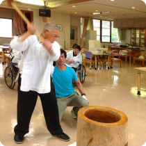 餅つきの様子